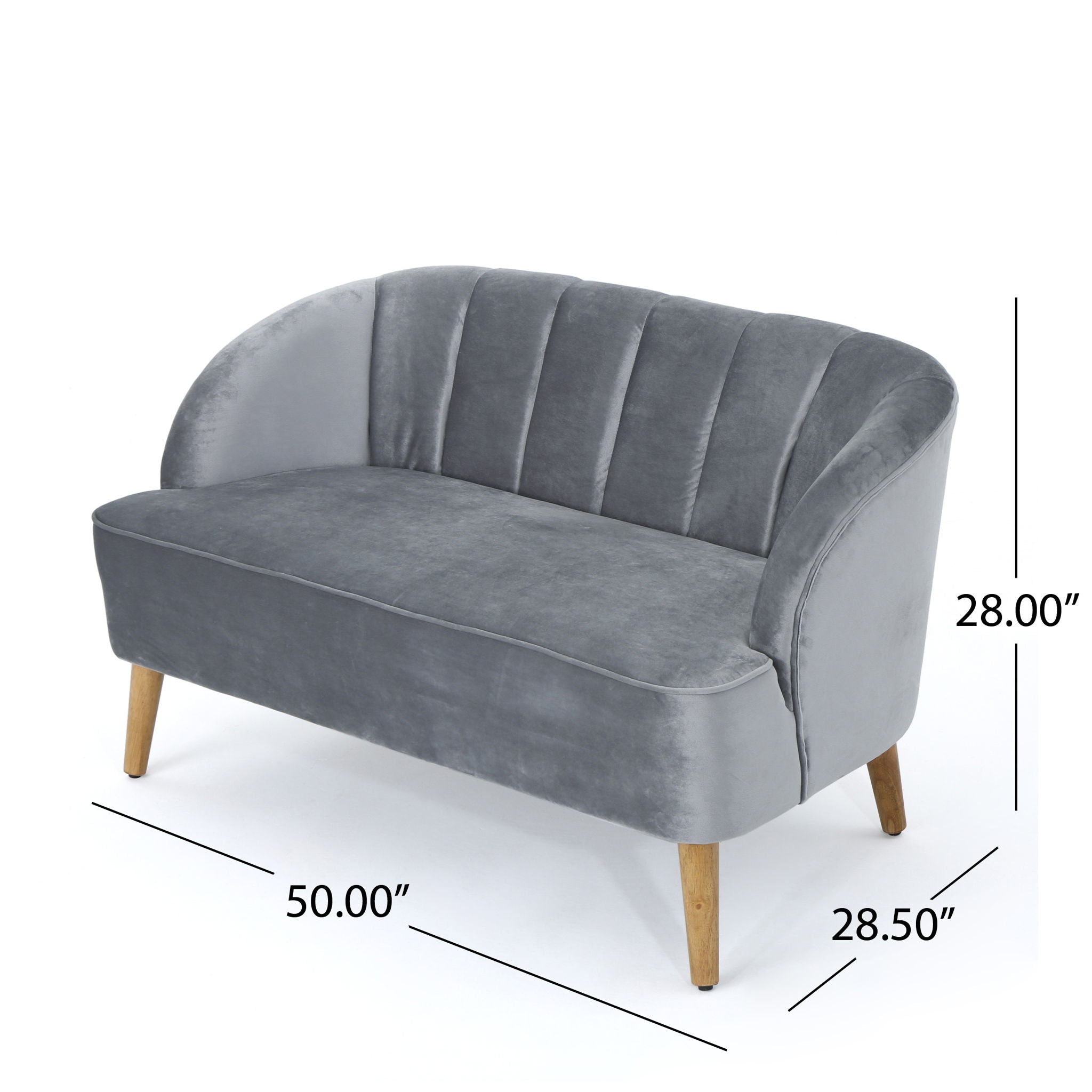 Modern Classic Shell Backed Loveseat