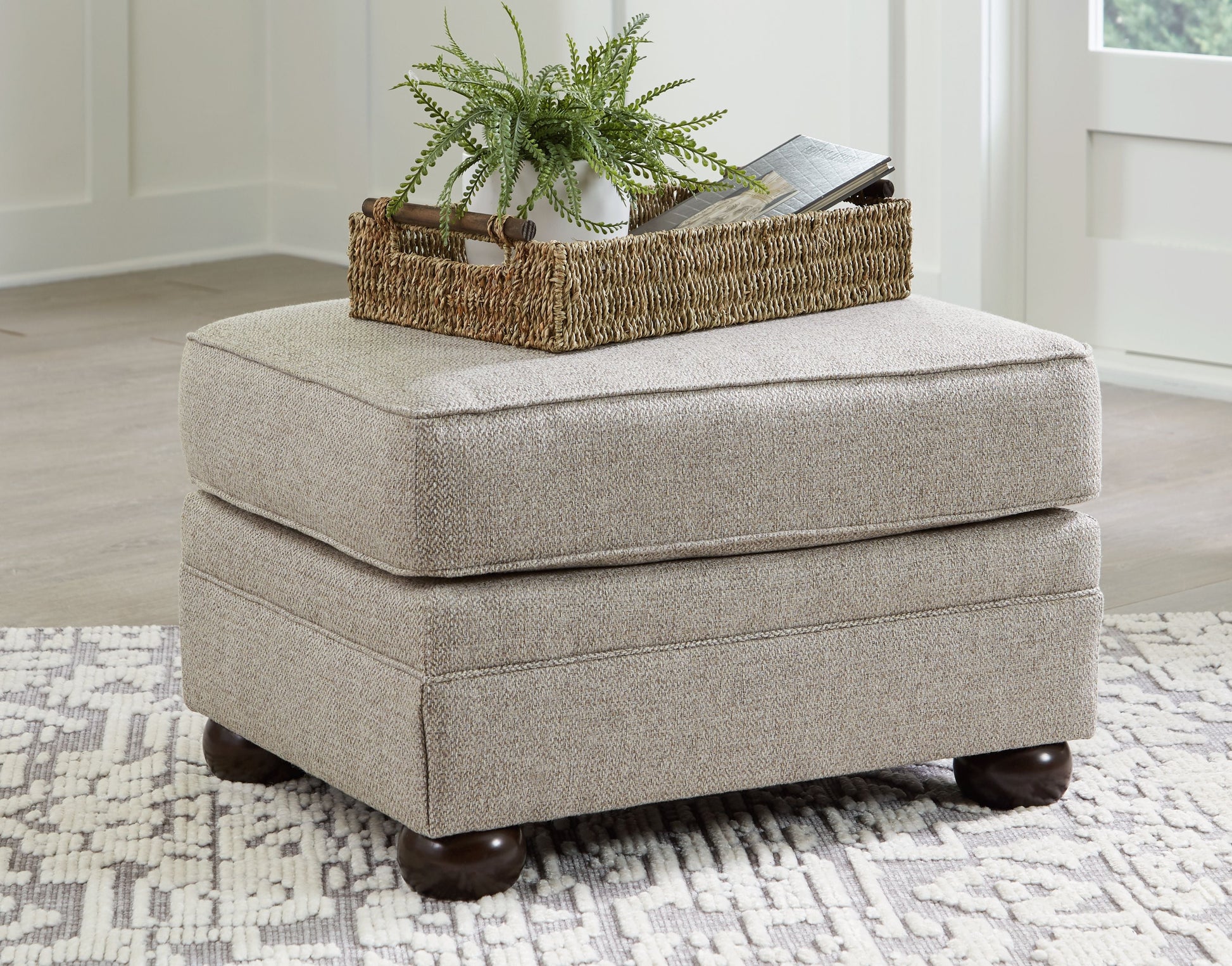 Signature Design by Ashley® Gaelon - Dune - Ottoman | Meri Furniture