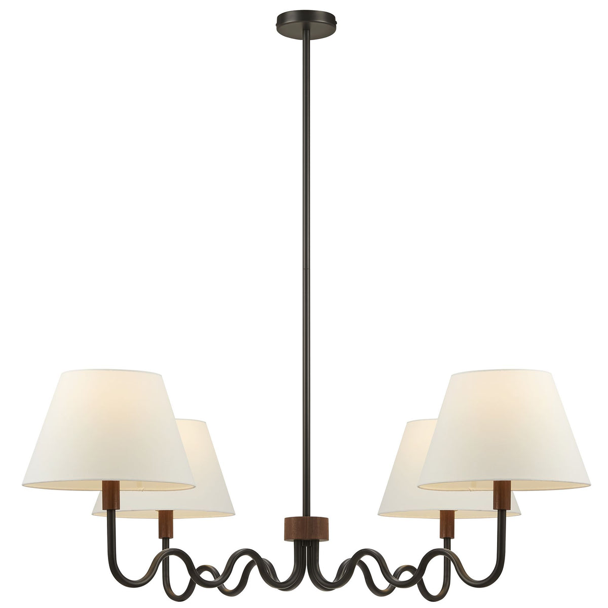 Sunlit Squiggle 4-Arm Pendant Light by Modway