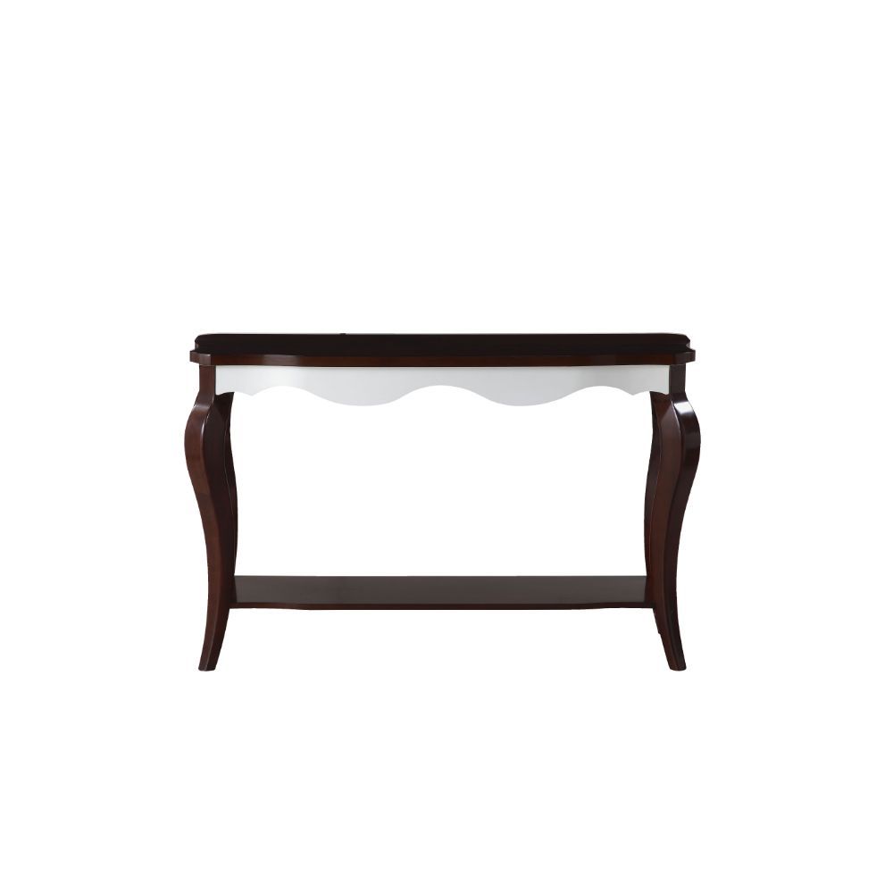 ACME Mathias - Accent Table - Walnut & White | Meri Furniture