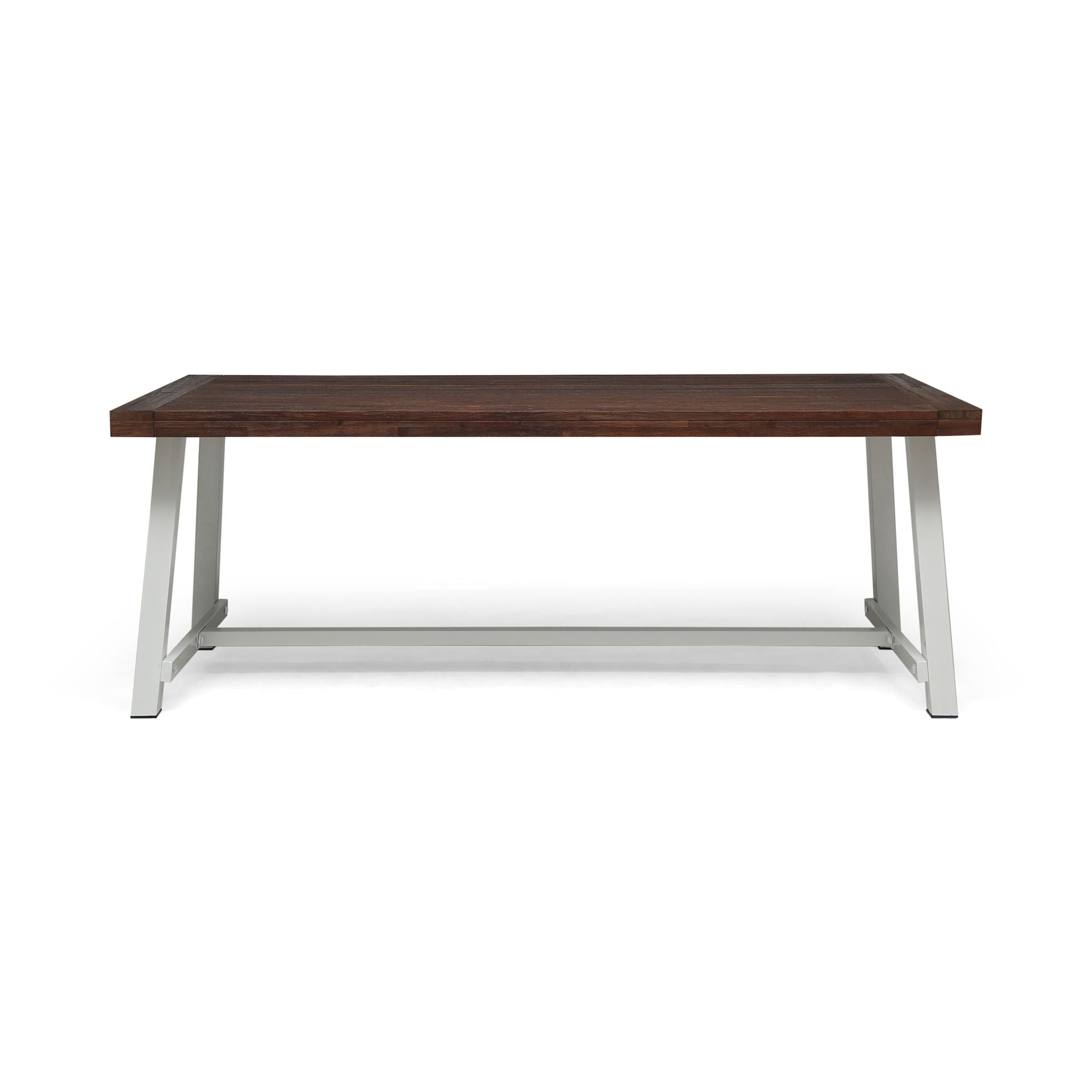 Equilibrium - Outdoor Dining Table With Wooden Frame And Slat Top
