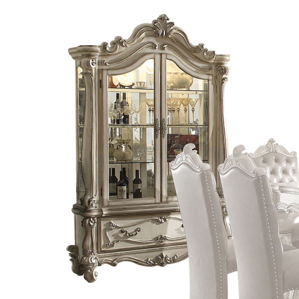 Curio Cabinet • Arched Top: Touch Light & 2 Glass Doors.