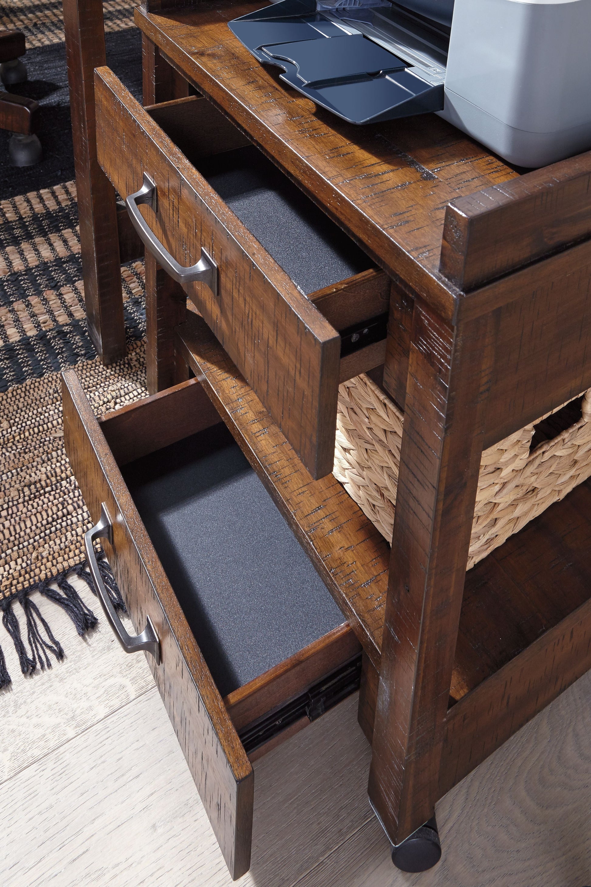 Ashley Furniture Baldridge - Rustic Brown - Printer Stand | Meri Furniture