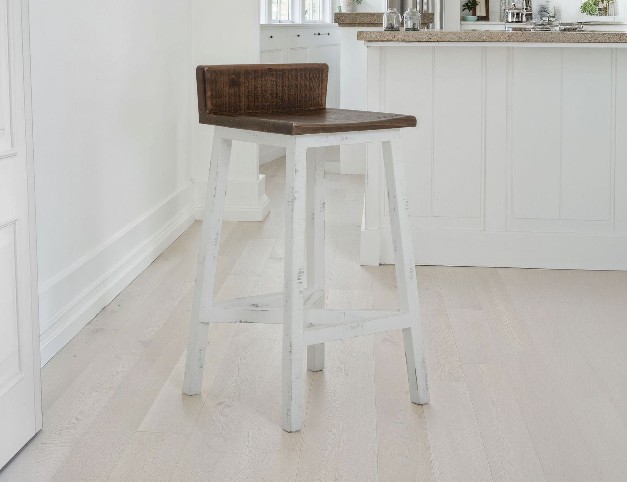 Pueblo - Wooden Seat & Base Stool (Set of 2)