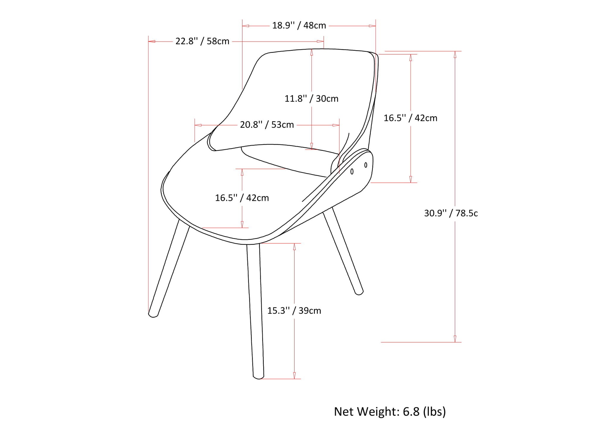 Malden - Bentwood Upholstered Dining Chair With Wood Back