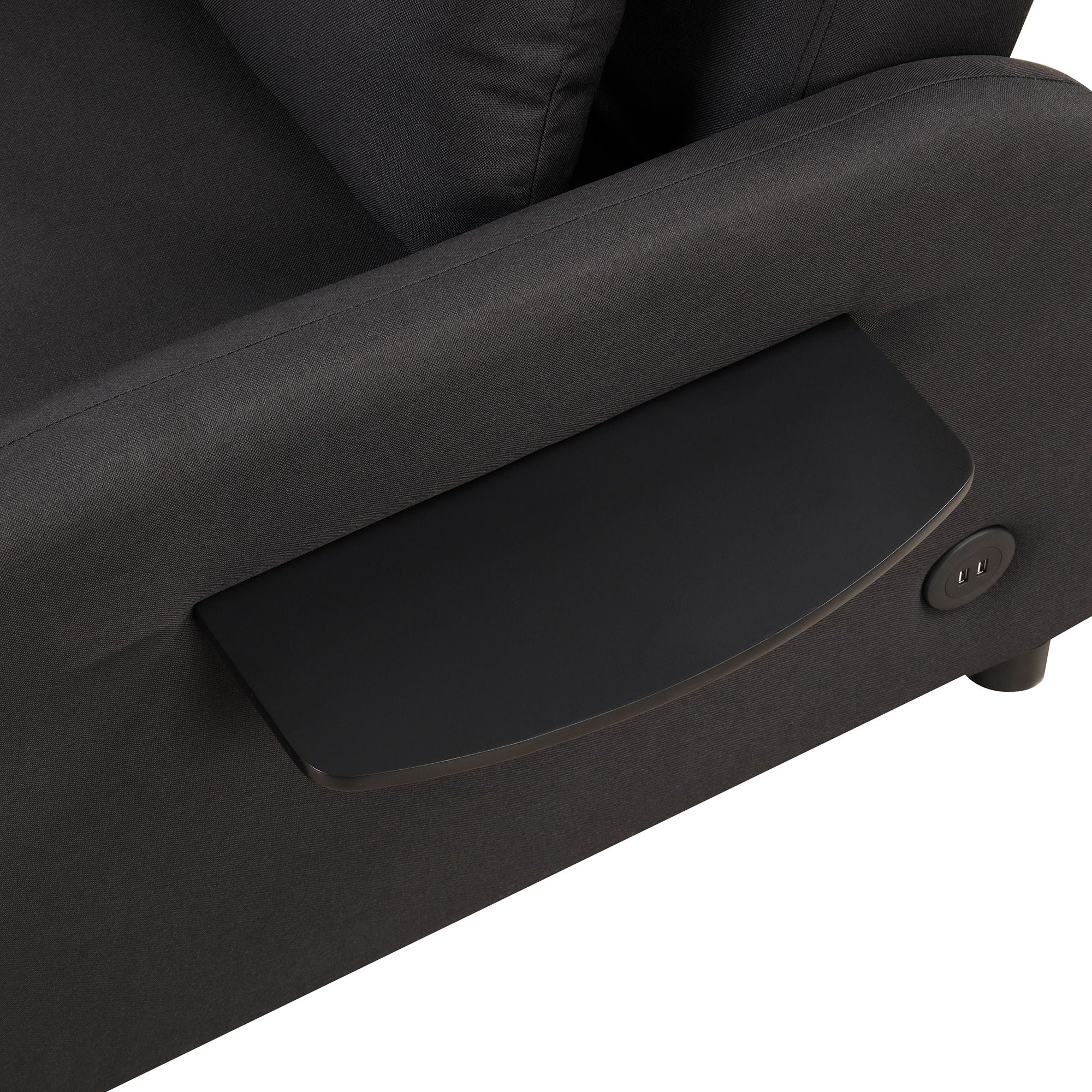 Versatile Pull Out Sofa Sleeper 3 In 1 With Wing Table & USB Charge, Compact Design