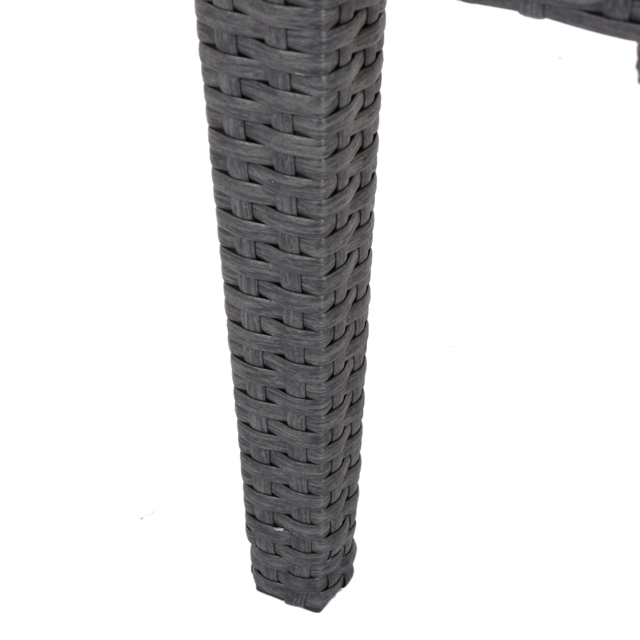 Outdoor Antibes Wicker Side Table, Accent Table - Gray