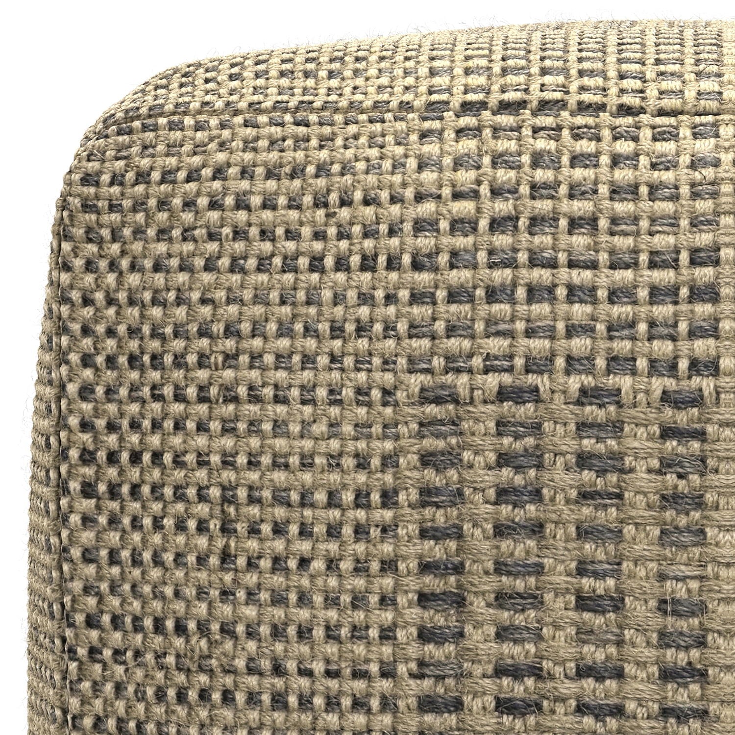 Delilah - Square Woven Pouf - Natural