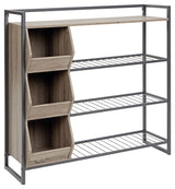 Maccenet - Grayish Brown / Gunmetal - Shoe Rack