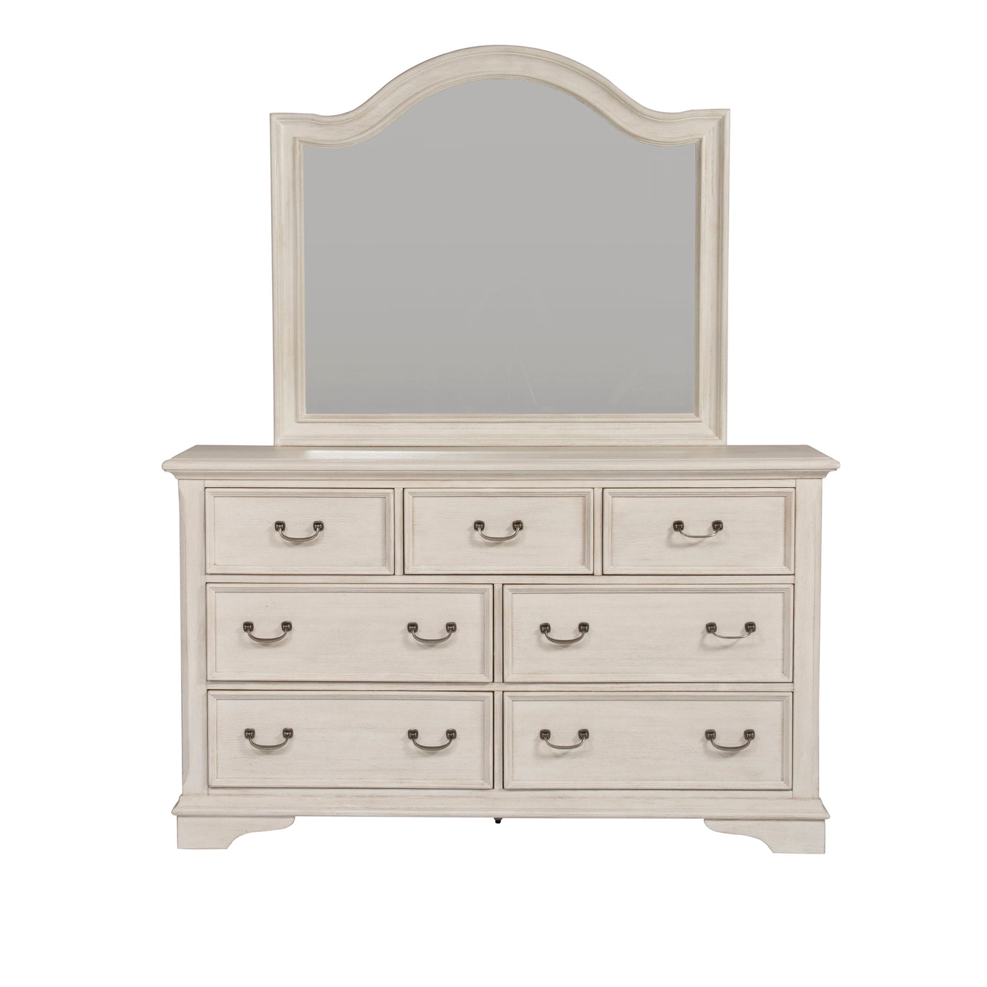 Liberty Furniture Bayside - Dresser & Mirror - White | Meri Furniture