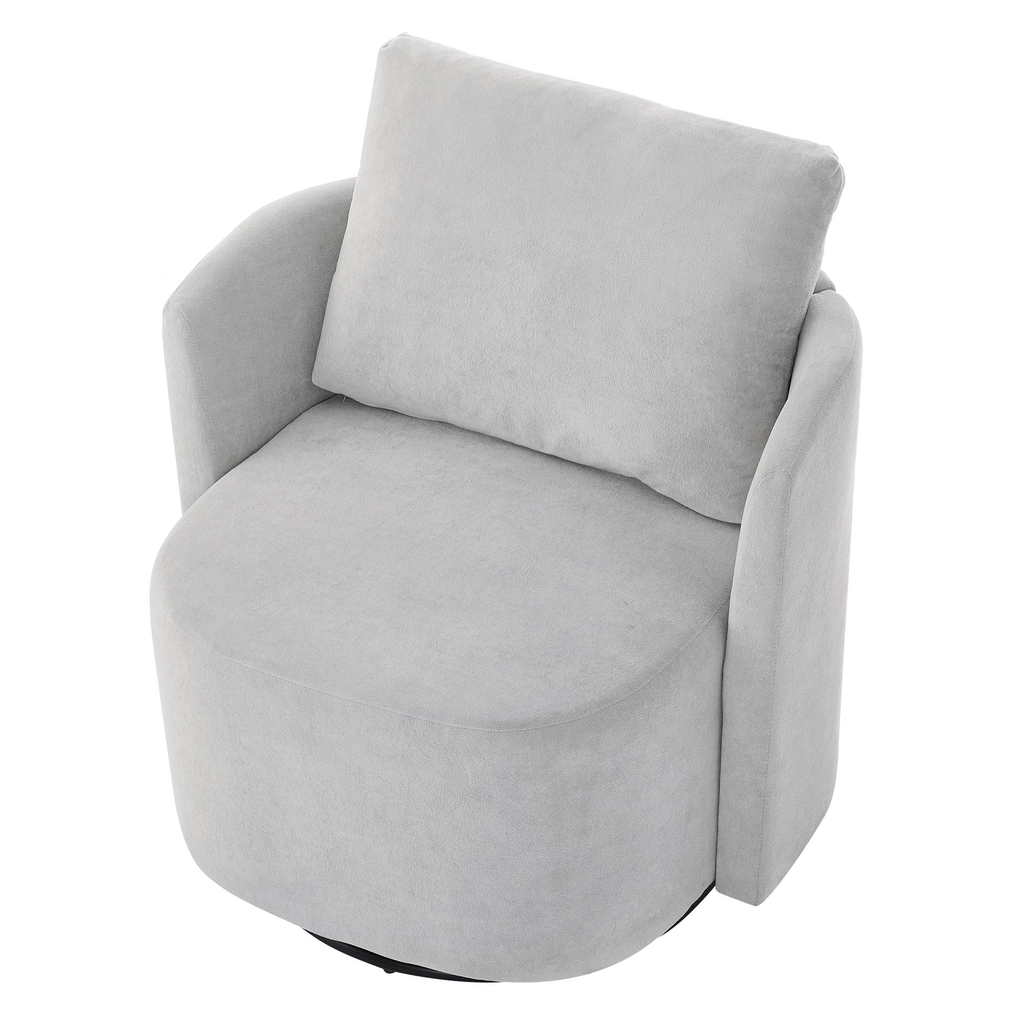 360° Modern Swivel Chair With Upholstered Curved Design