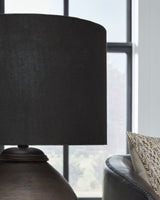 Naareman - Metallic Black - Terracotta Table Lamp