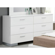 ACME Lorimar - Dresser - White & Chrome Leg | Meri Furniture
