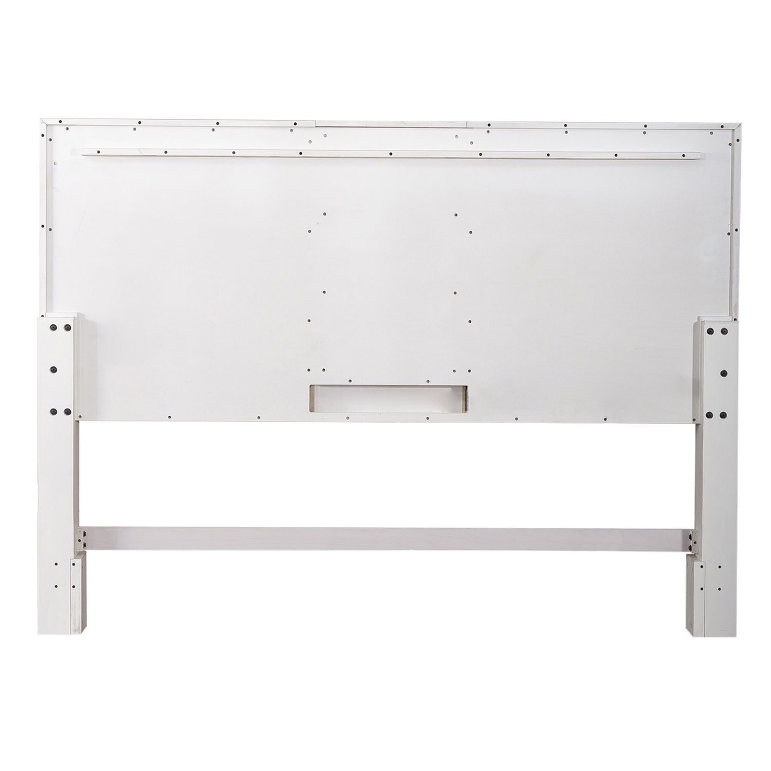 Mirage - King Travertine Panel Headboard - Wirebrushed White