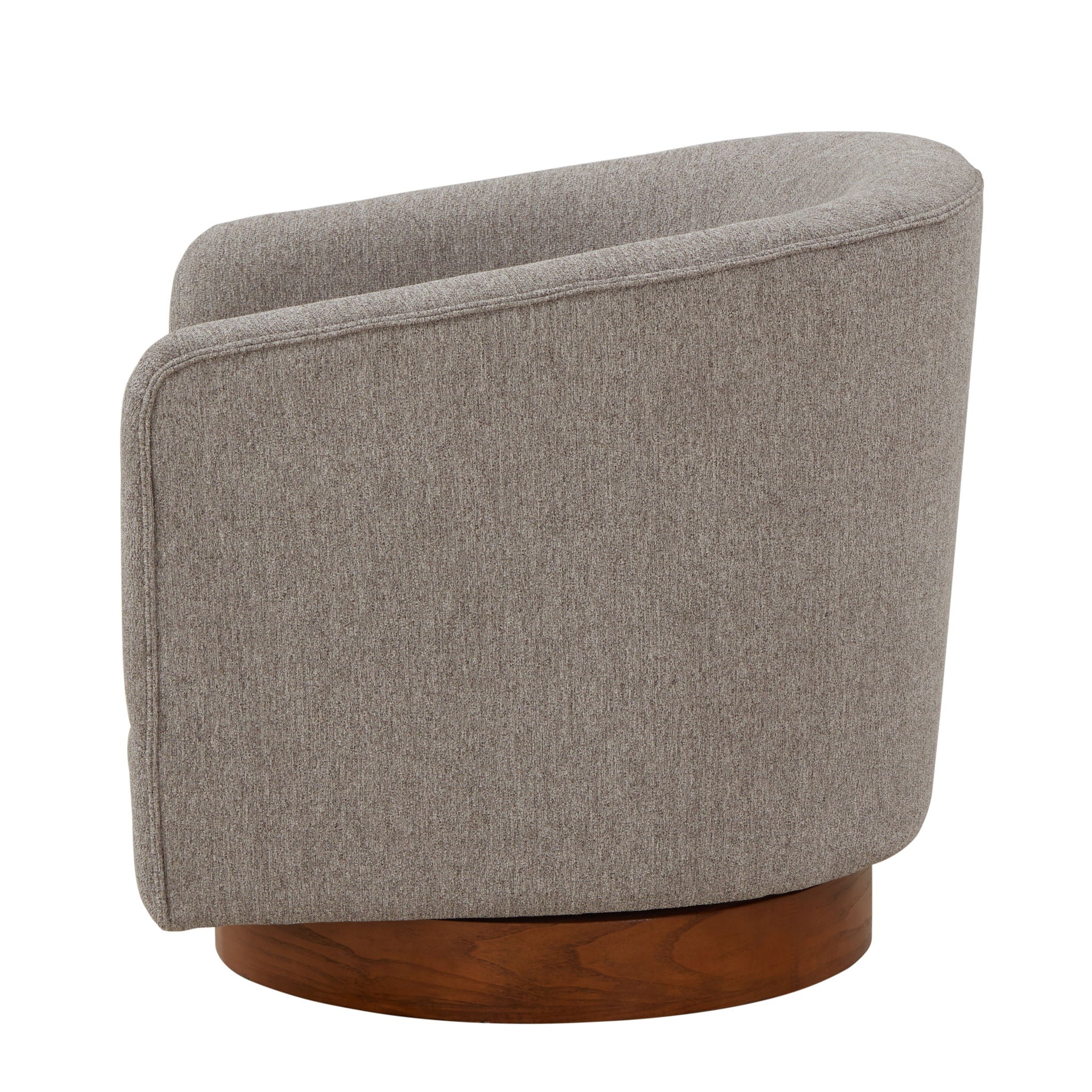 Miramar - Swivel Barrel Chair With Wooden Base