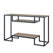 ACME Idella - Console Table - Rustic Oak & Black Finish | Meri Furniture
