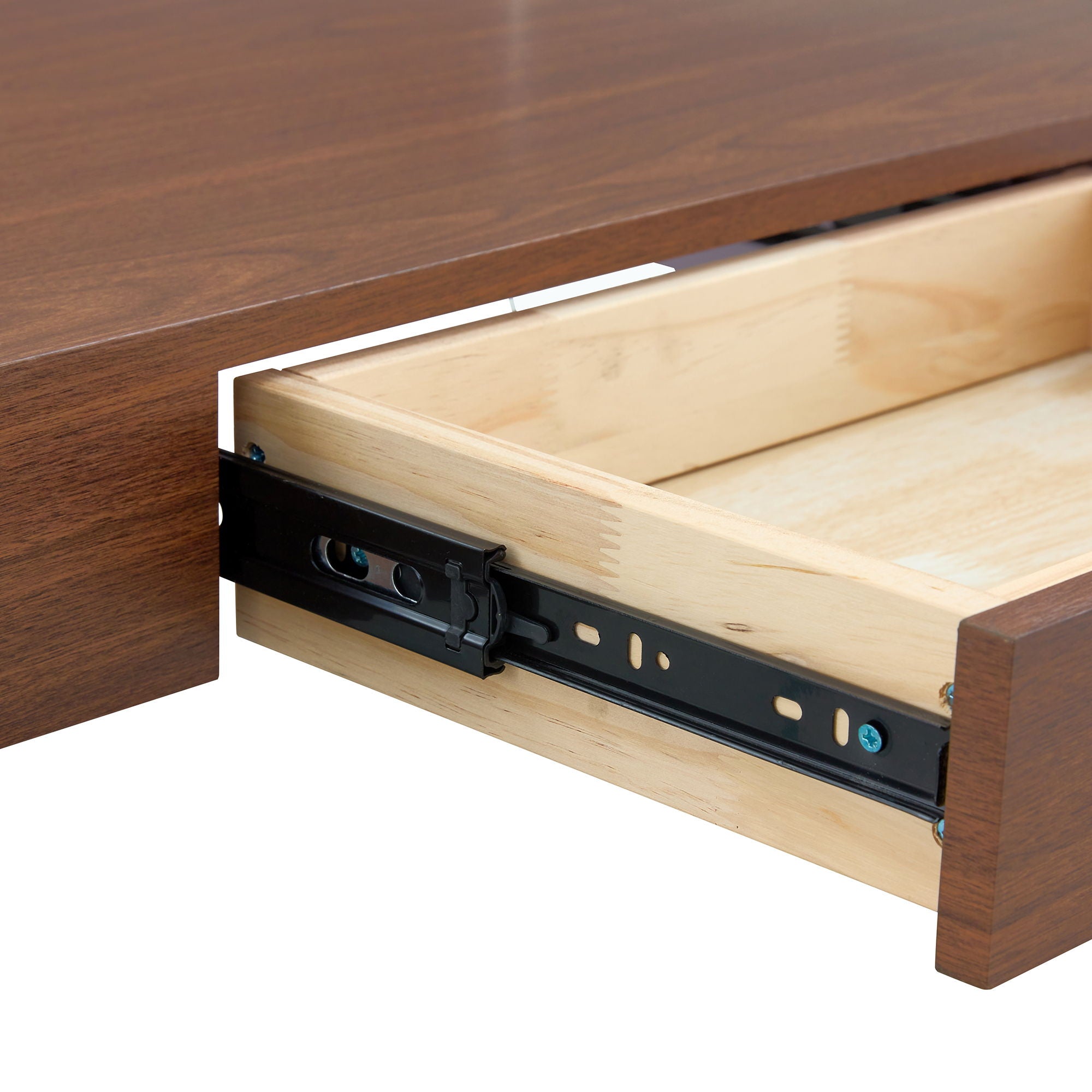 Modern 2 Tier Square Coffee Table, Elegant Marble Pattern