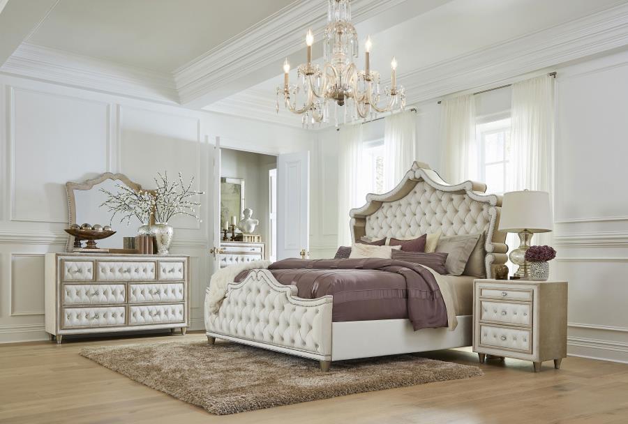 Coaster Fine Furniture Antonella - 7-Drawer Upholstered Dresser | Meri Furniture