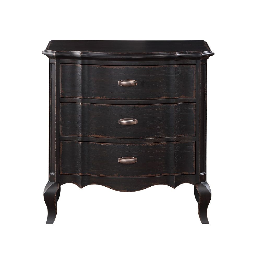 ACME 3 Drw Assembled Drawer: GLIDE Side Metal (Full Ext., 45mm), French Front & English Back, Felt-Lined Top Drawer, Manual Close Wooden Cabriole Leg | Meri Furniture