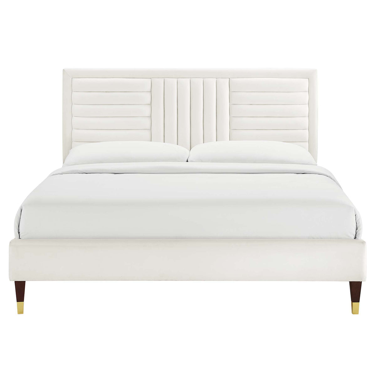 Sofia Channel Tufted Performance Velvet Full Platform Bed by Modway