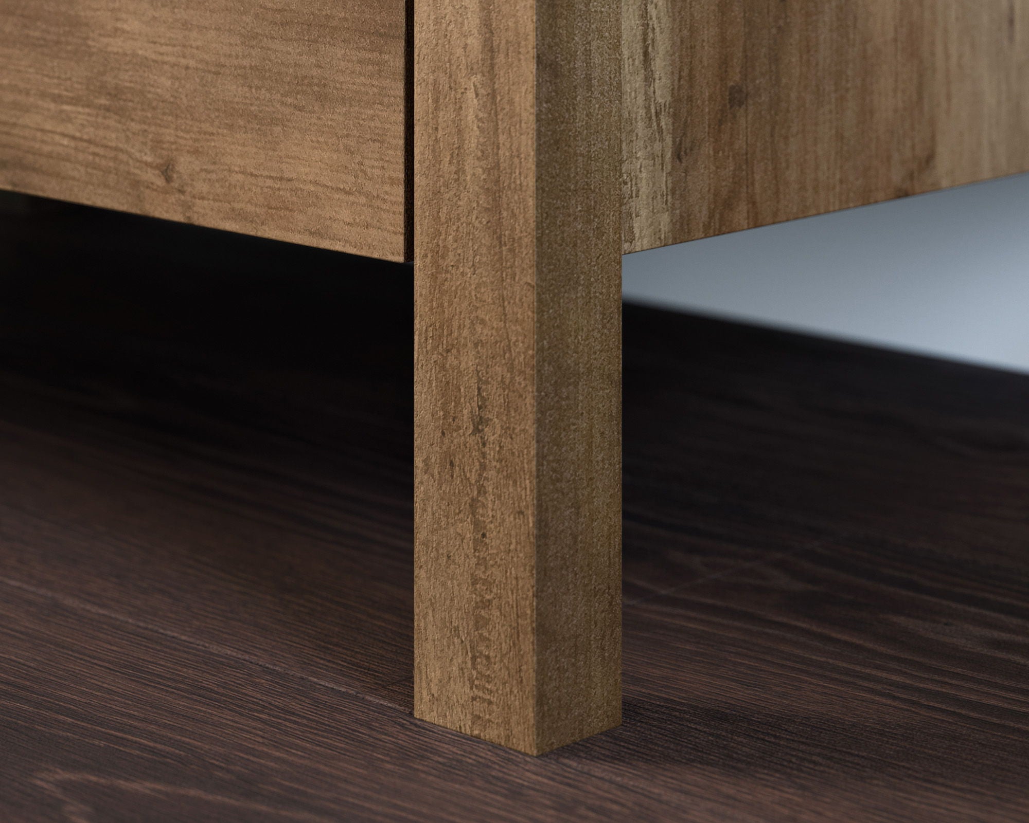 Two-Door Storage Cabinet in Pine Finish