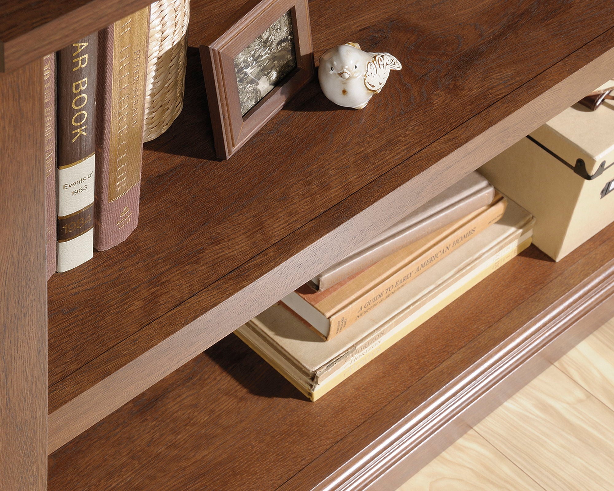 2-Shelf Bookcase Oiled Oak