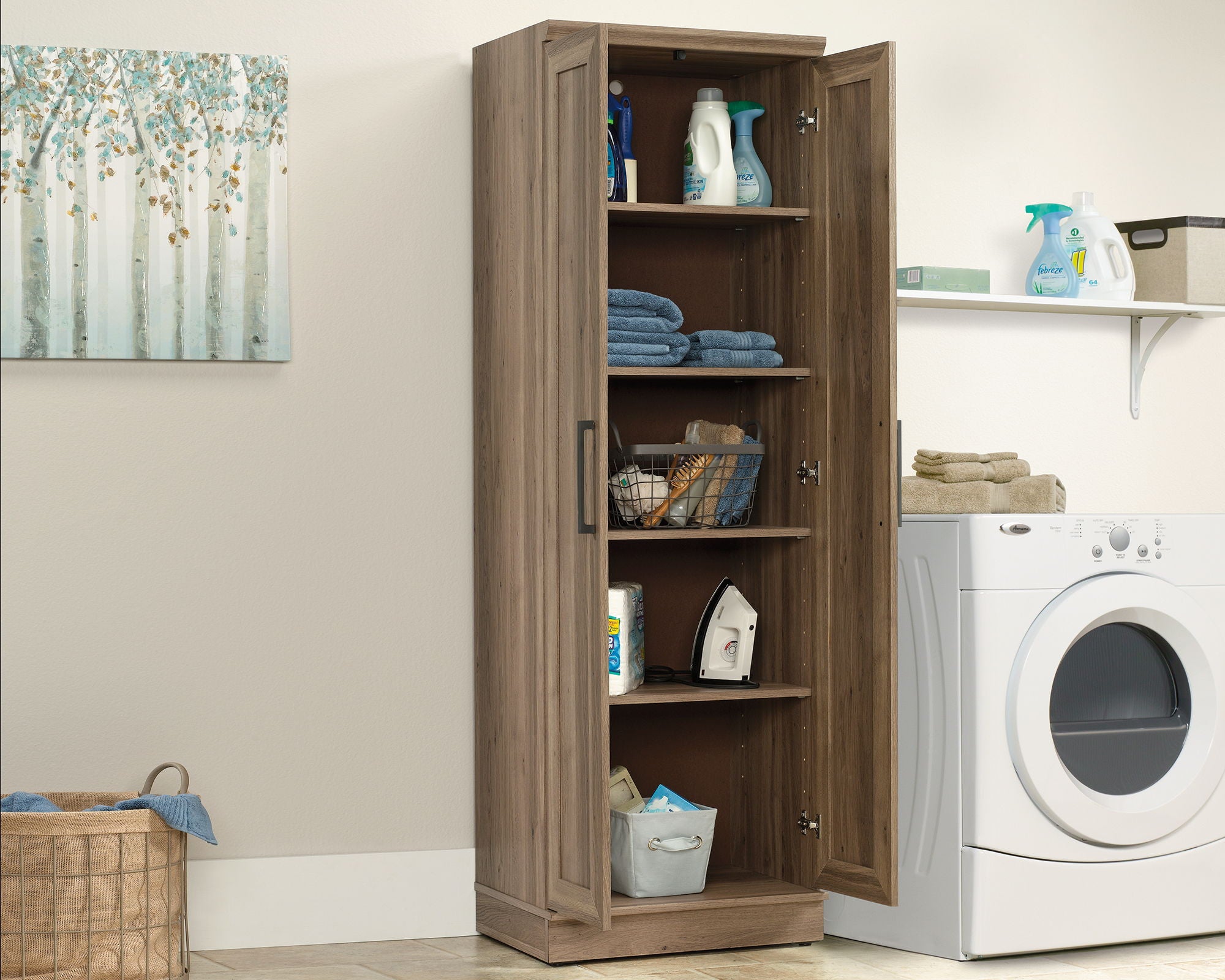 Storage Cabinet in Salt Oak