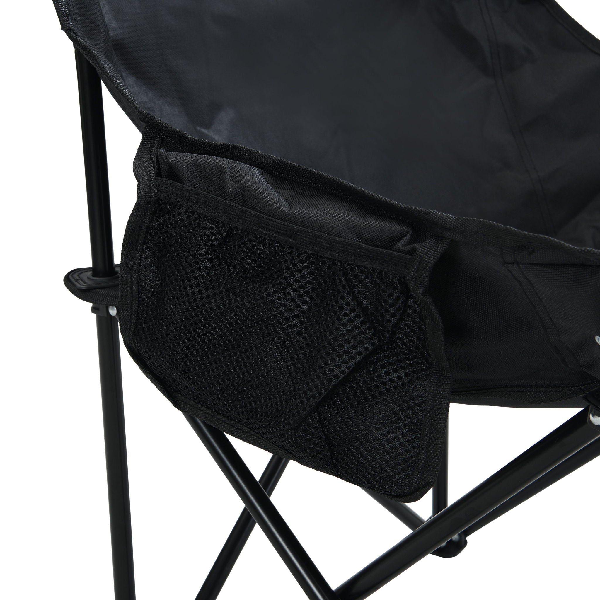 2 Pieces Outdoor Camping Chairs Folding / Portable, Comfortable Seating, Durable Steel Fram