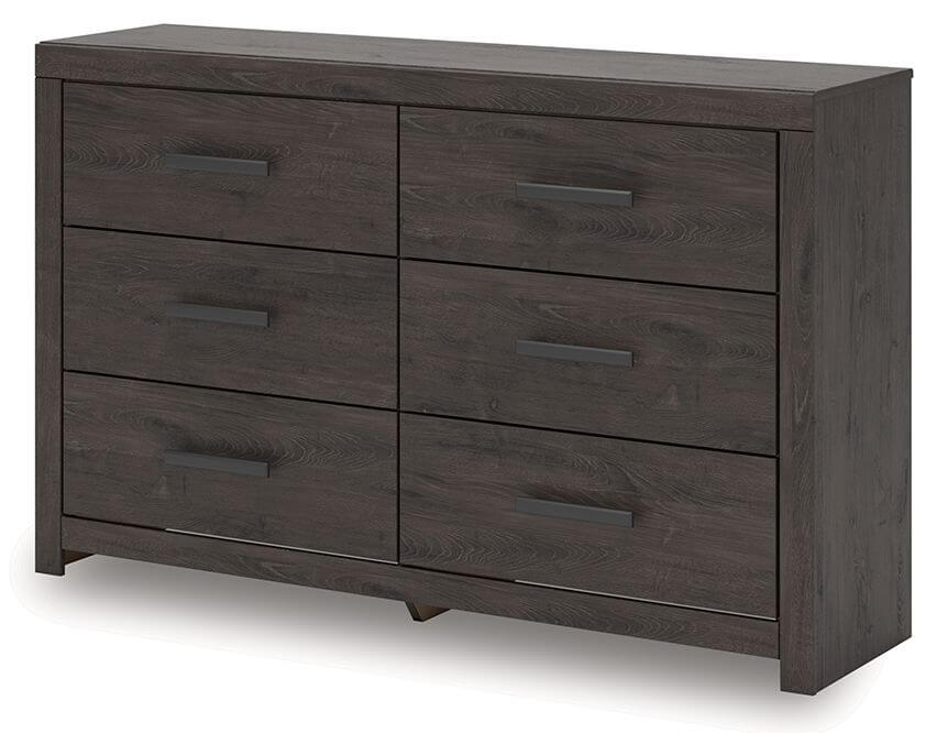 Prendonea - Six Drawer Dresser - Charcoal