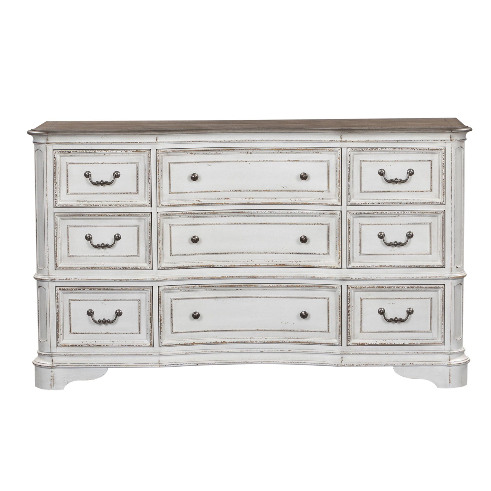 Liberty Furniture Magnolia Manor - 9 Drawer Dresser - White | Meri Furniture
