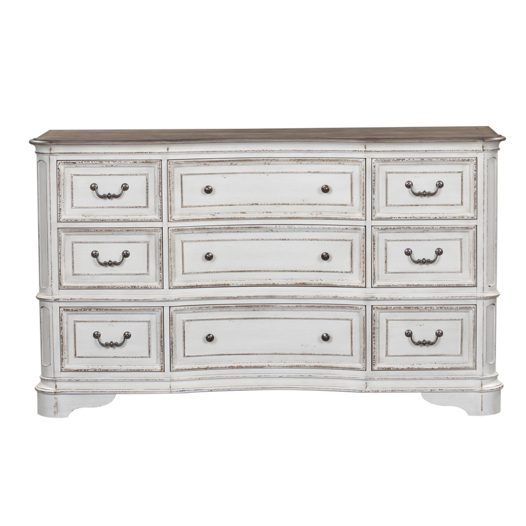 Liberty Furniture Magnolia Manor - 9 Drawer Dresser - White | Meri Furniture