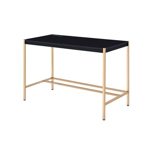 ACME Rectangular Writing Desk No Storage : Finish Metal Base. | Meri Furniture