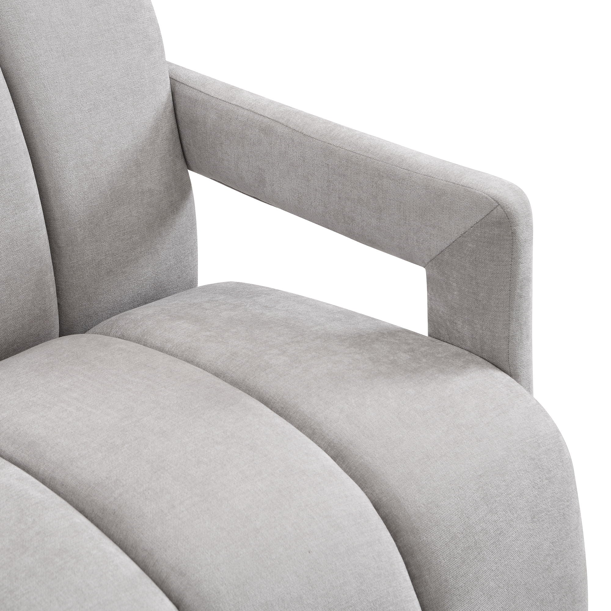 Modern Minimalist Leisure Armchair With L Shaped Armrests