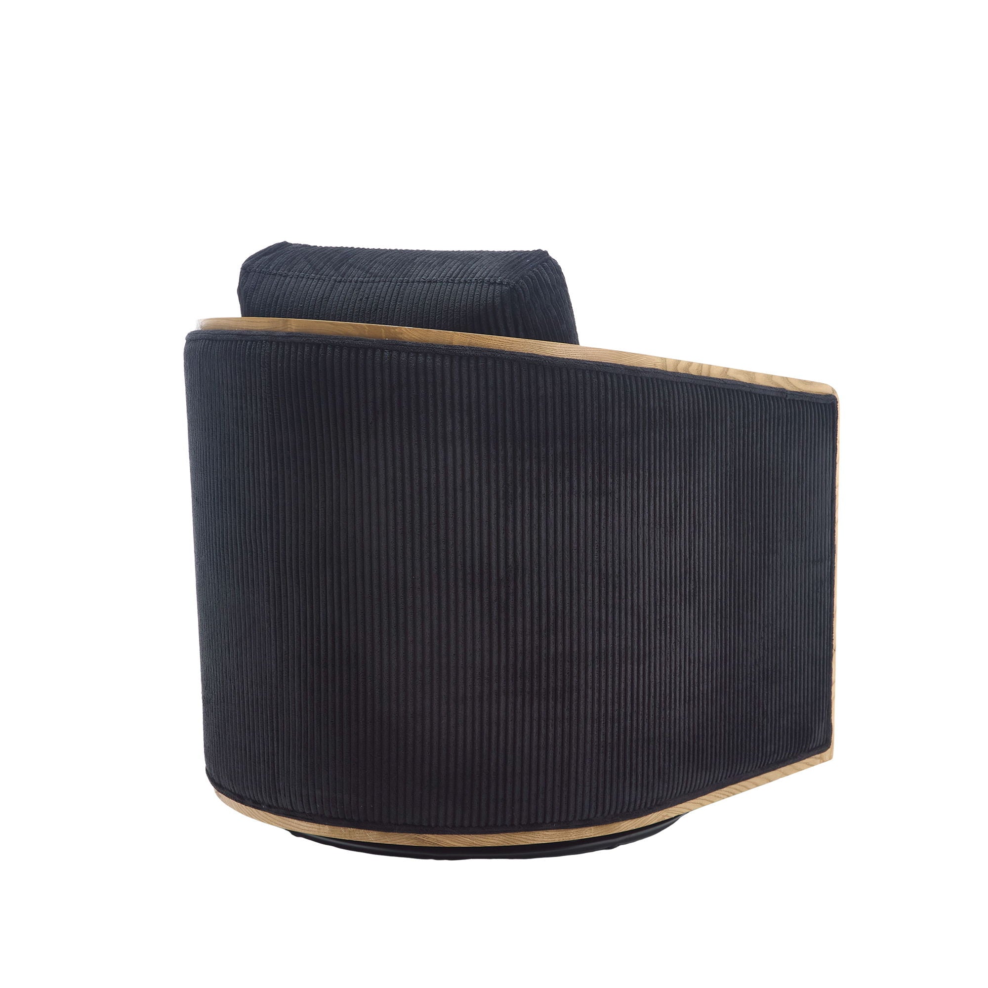 Corduroy Barrel Chair, 360 Degree Swivel