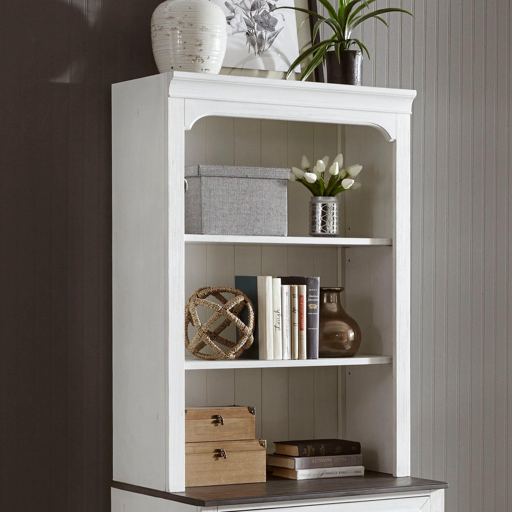 Liberty Furniture Allyson Park - Bunching Lateral File Hutch - White | Meri Furniture