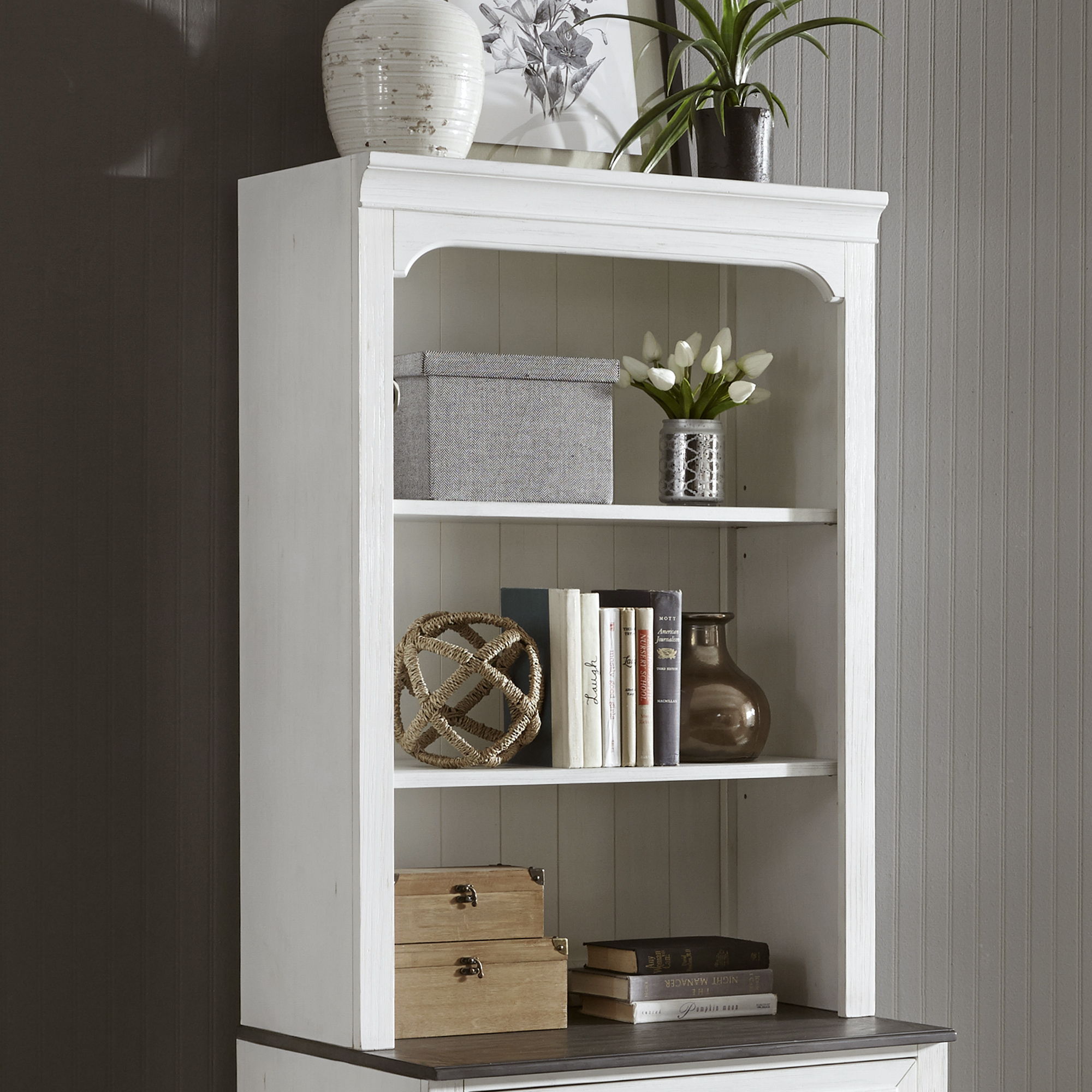 Liberty Furniture Allyson Park - Bunching Lateral File Hutch - White | Meri Furniture