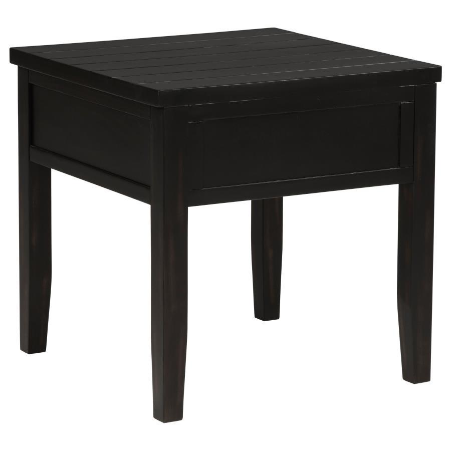 Concord - 1-Drawer Square End Table - Distressed Java