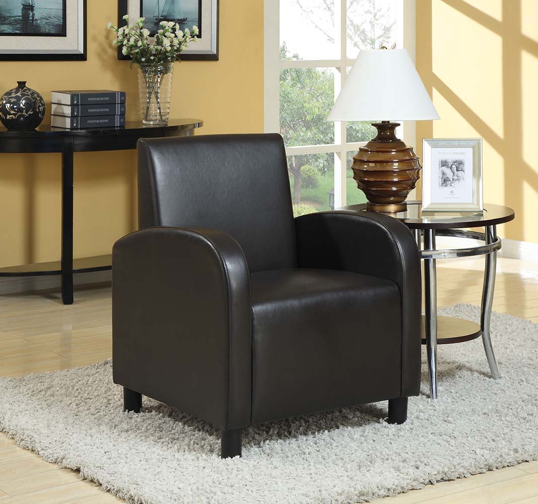 ACME Maxie - Accent Chair - Black PU | Meri Furniture