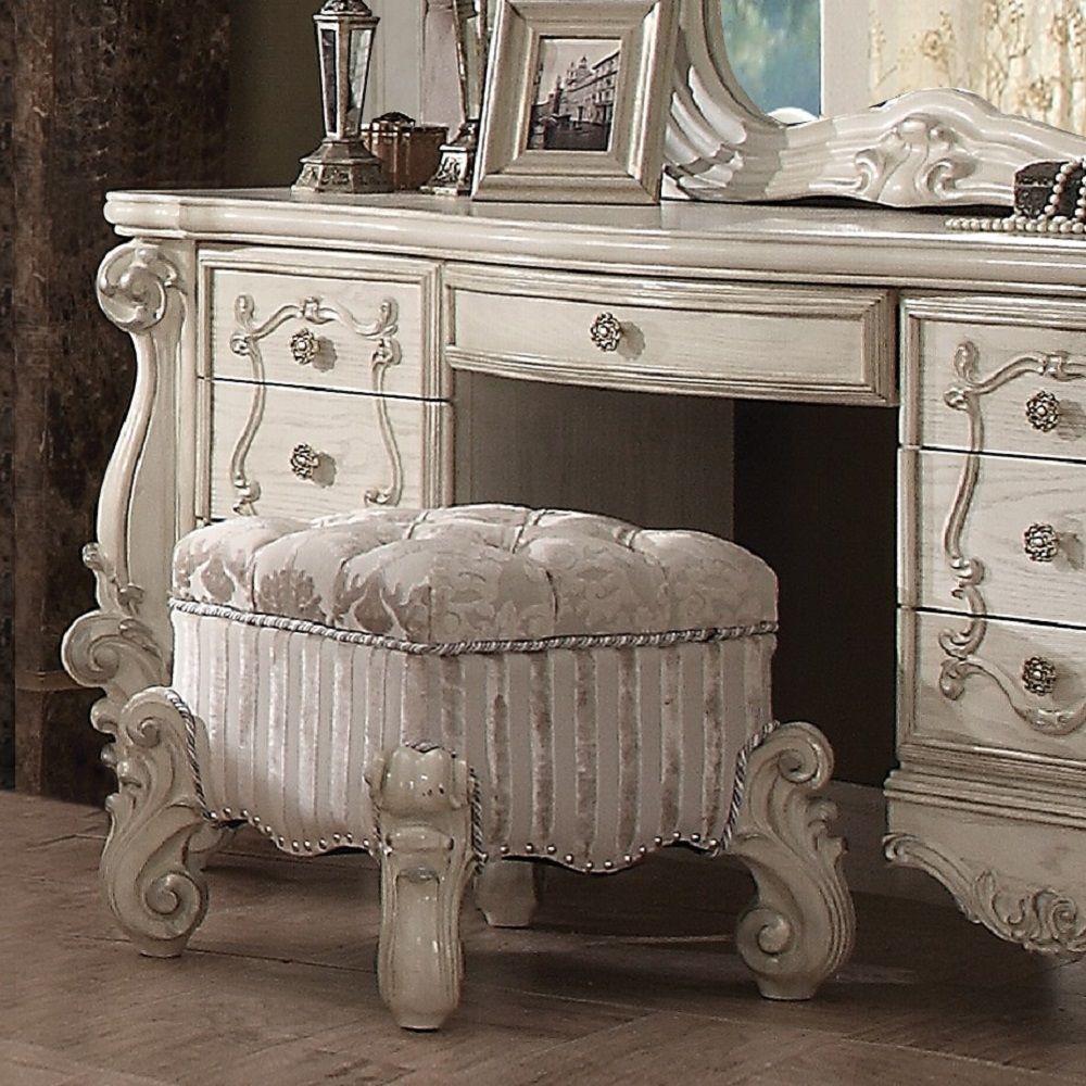 The Versailles vanity stool is the perfect accent to create the style of royalty your bedroom has been needing.