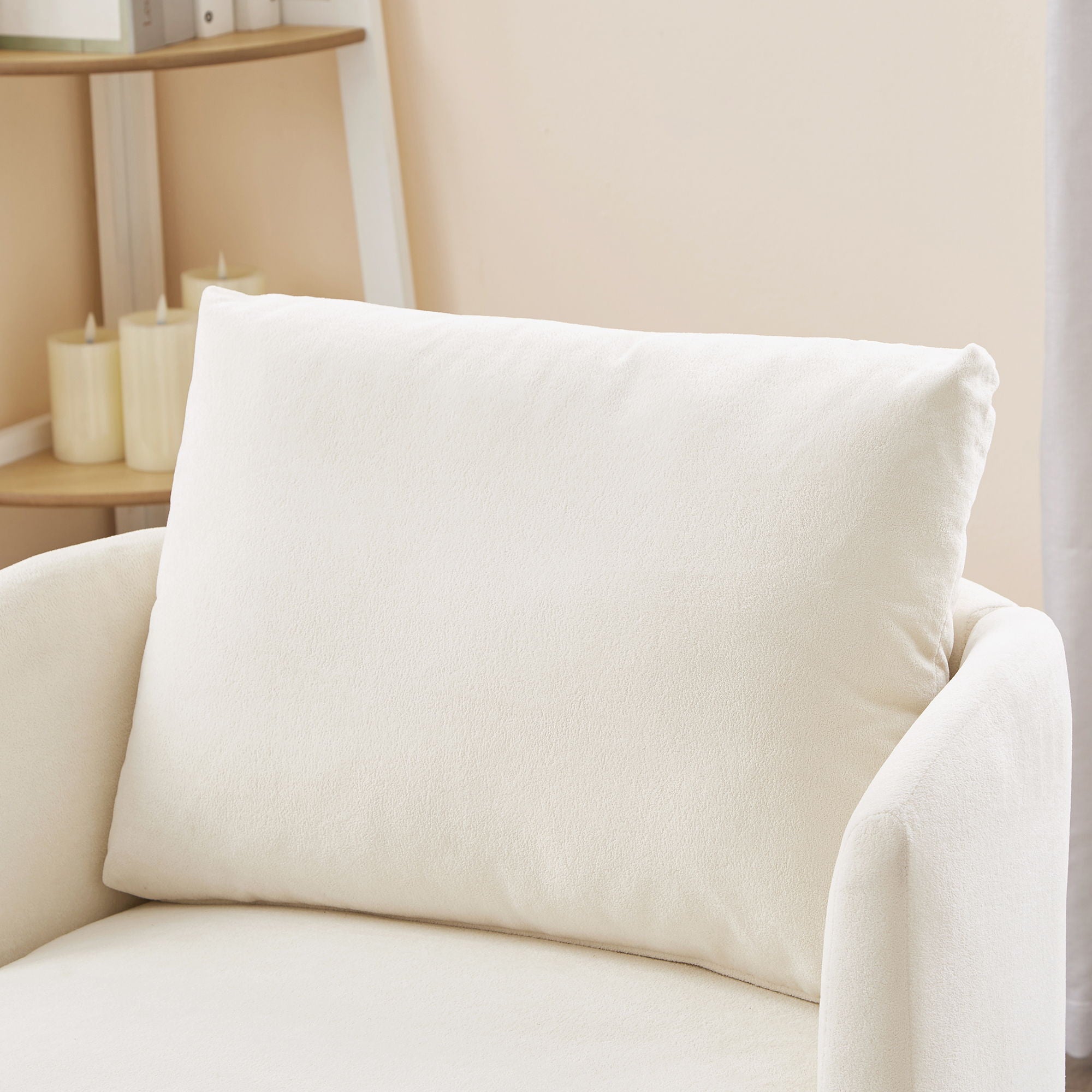 360° Modern Swivel Chair With Upholstered Curved Design