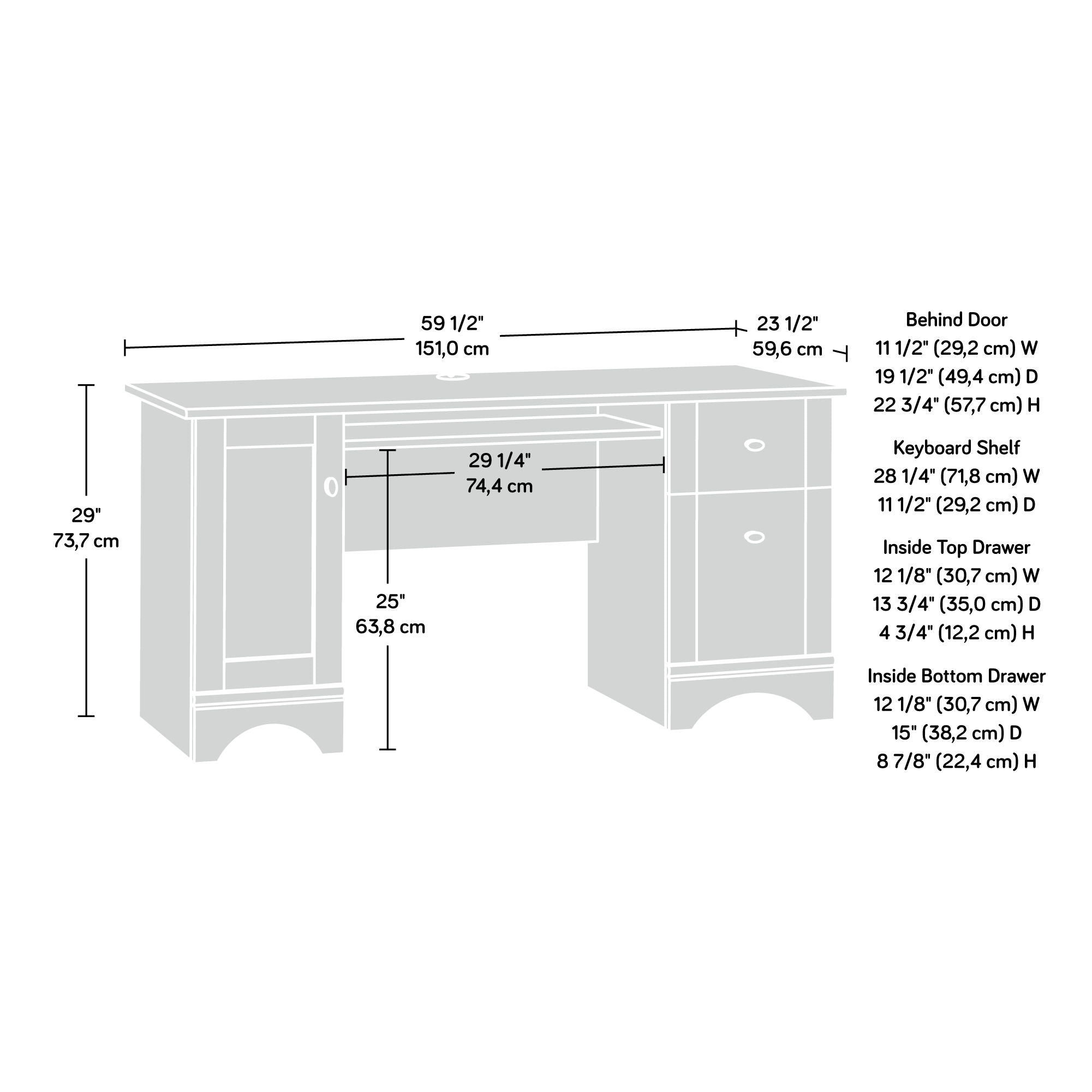 Home Office Computer Desk Brushed Maple