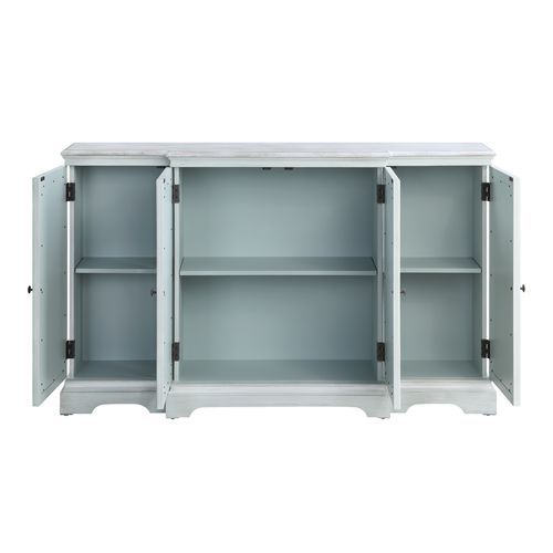 ACME Adelle - Console Table - Pearl Silver | Meri Furniture