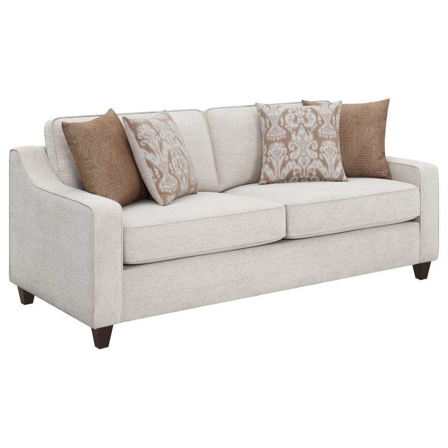 Coaster Fine Furniture Christine - Upholstered Sloped Arm Sofa - Beige | Meri Furniture