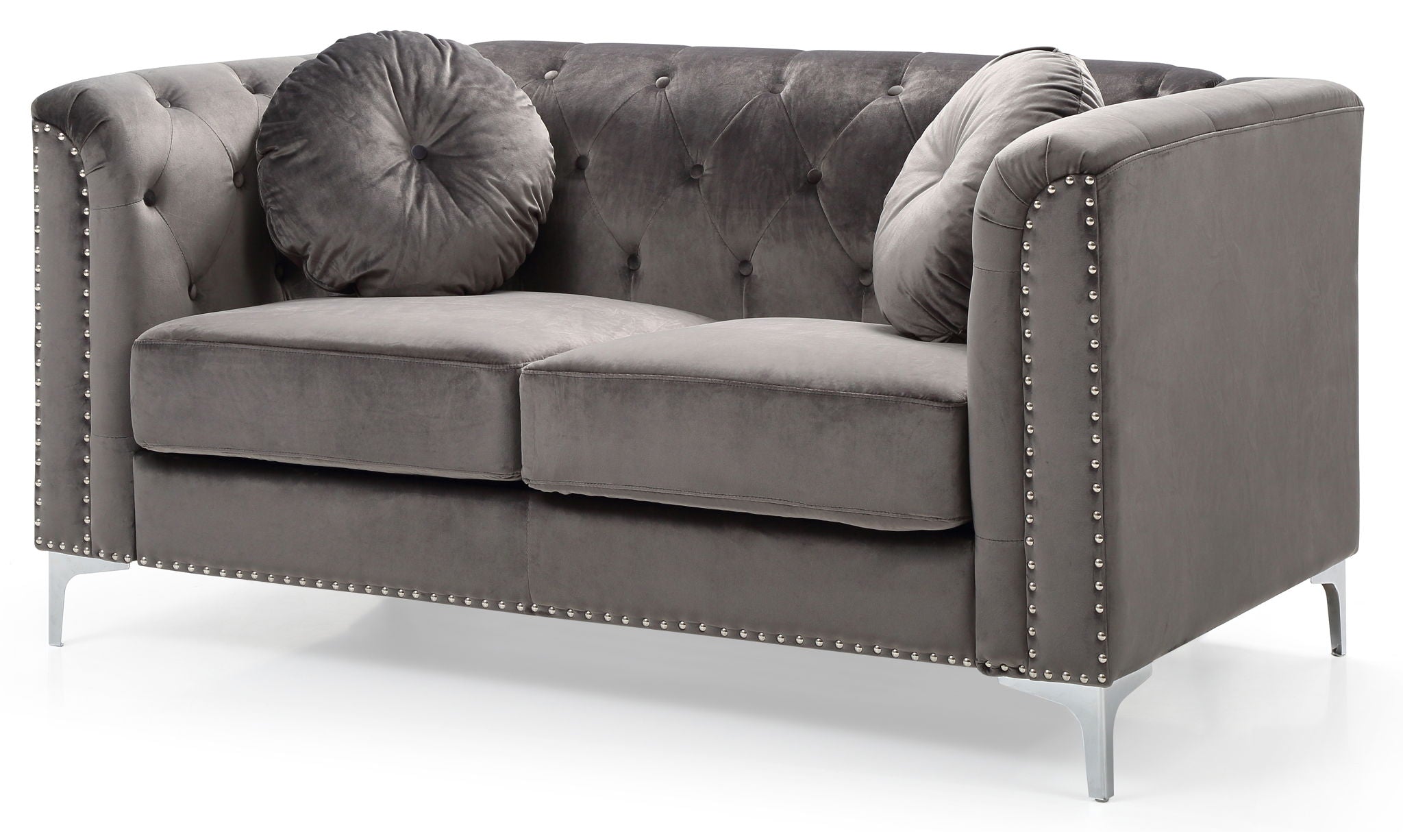 Stylish Sloped Arm Loveseat