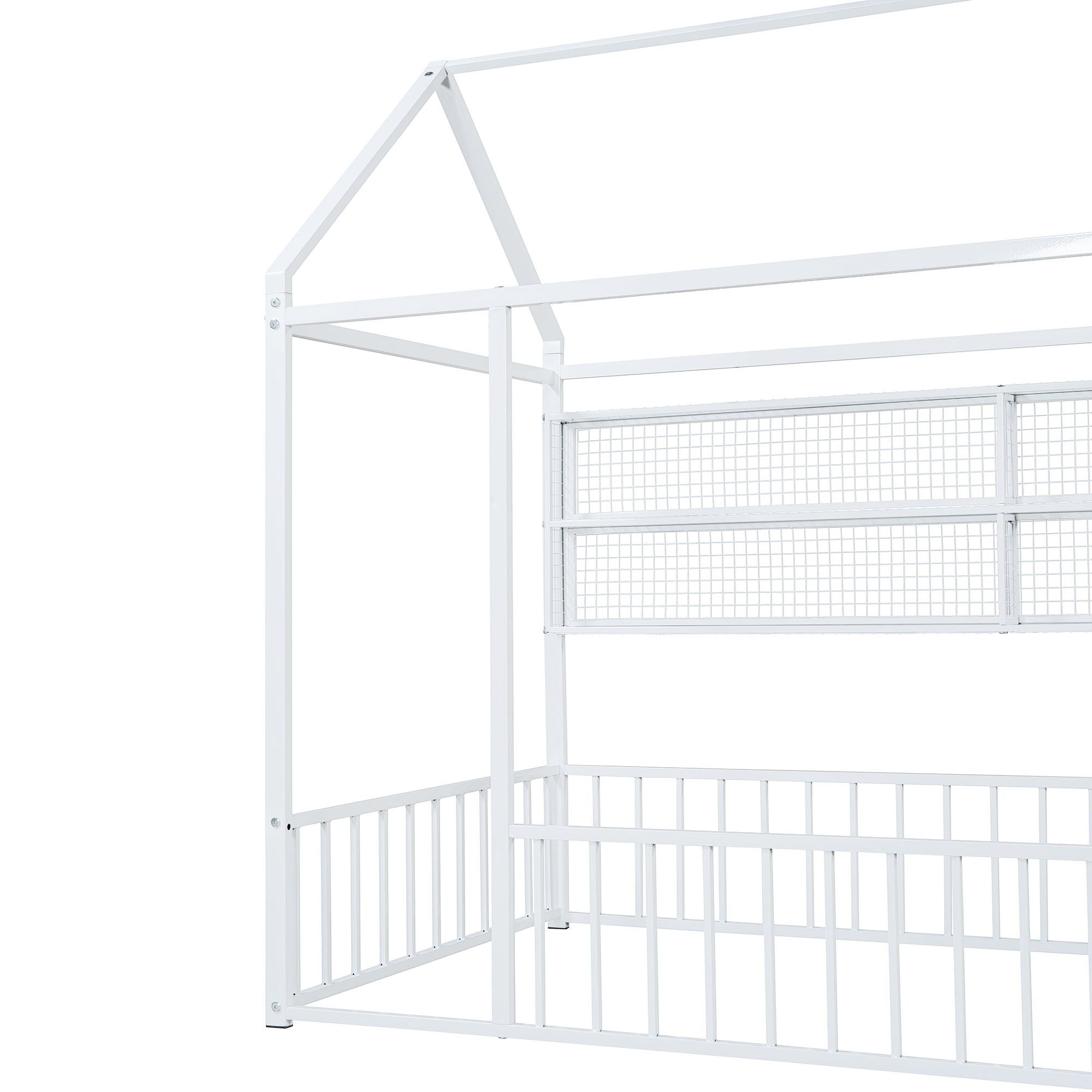 House Frame With Fence And Shelves