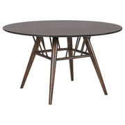 Coaster Fine Furniture Everton - Round Wood Dining Table - Dark Walnut | Meri Furniture