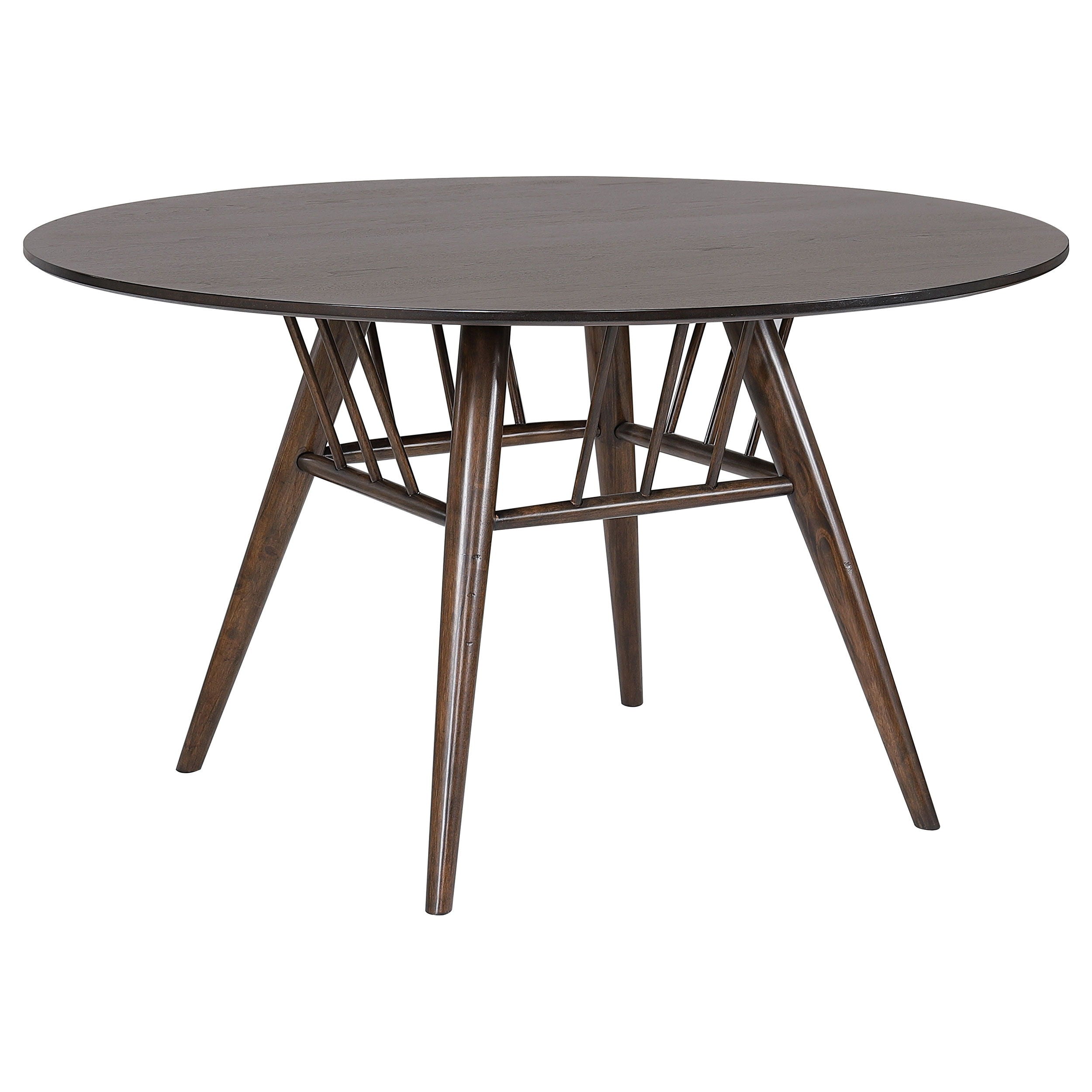 Coaster Fine Furniture Everton - Round Wood Dining Table - Dark Walnut | Meri Furniture