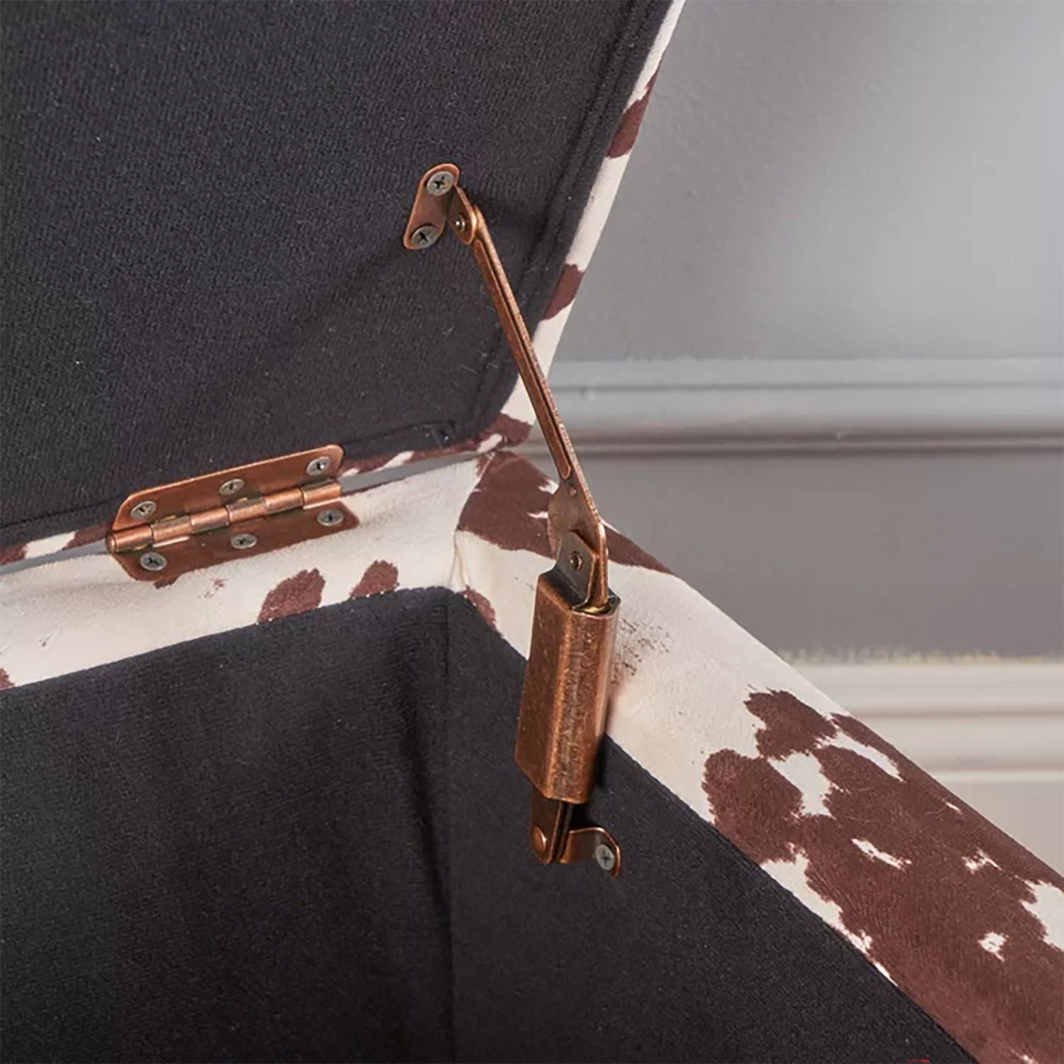 Storage Ottoman - Brown Multi