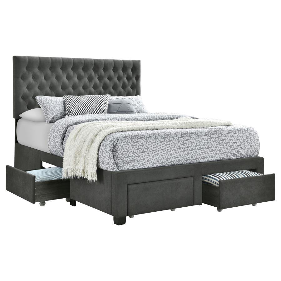Coaster Fine Furniture Soledad - Upholstered Storage Panel Bed | Meri Furniture