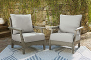 Signature Design by Ashley® Visola - Gray - Lounge Chair W/Cushion (Set of 2) | Meri Furniture